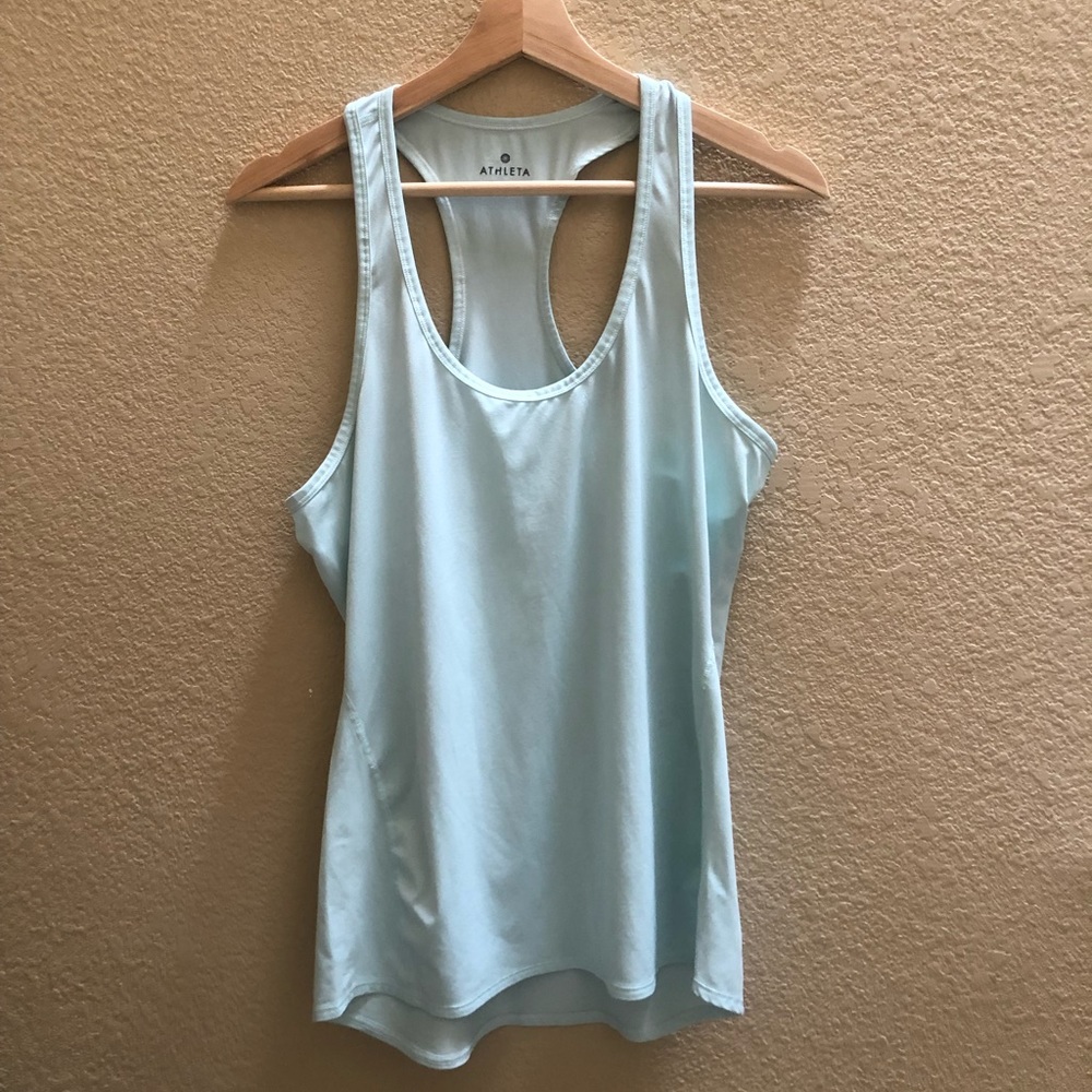 Athleta mint green racerback tank top size Medium